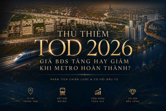 Thủ Thiêm TOD 2026 | Giá BĐS tăng hay giảm khi metro hoàn thành?